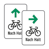 §54/n Zusatztafeln Fahrradverkehr, rechts abbiegen bei rot fahrrad