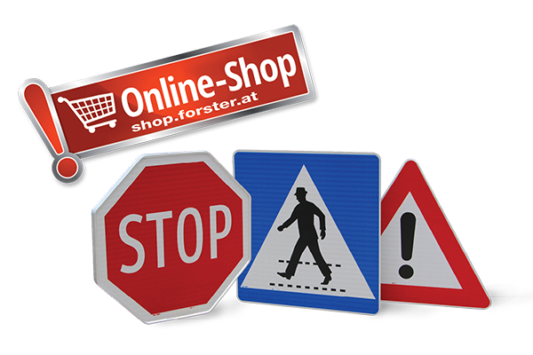 Kollage von Verkehrszeichen erhätlich in Online-Shop unter shop.forster.at